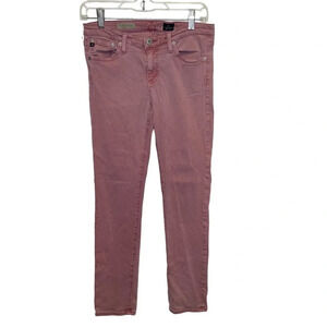 AG Stevie ankle jeans slim straight stonewashed pink